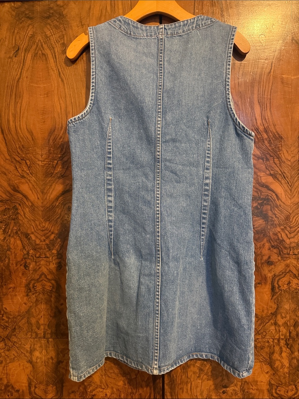 Reformation Light Blue Sleeveless Denim Button Dress - Picture 6 of 8